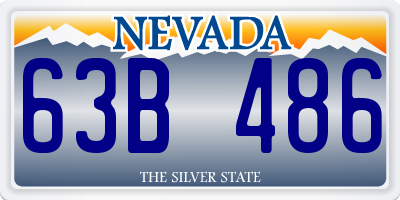 NV license plate 63B486