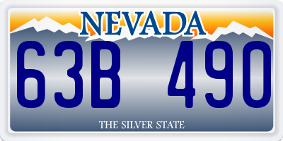 NV license plate 63B490