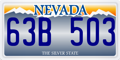 NV license plate 63B503