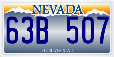 NV license plate 63B507