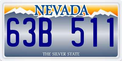 NV license plate 63B511