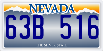 NV license plate 63B516
