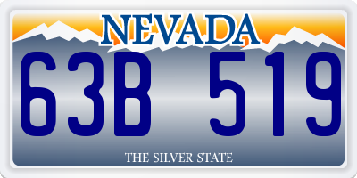 NV license plate 63B519