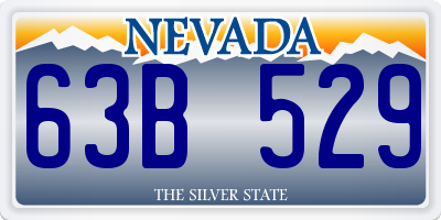 NV license plate 63B529