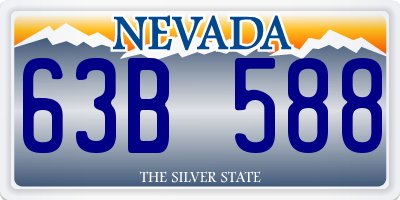 NV license plate 63B588