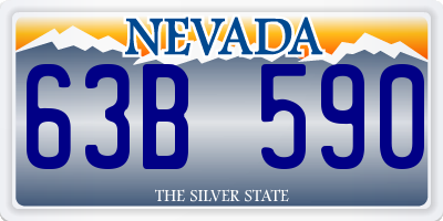 NV license plate 63B590