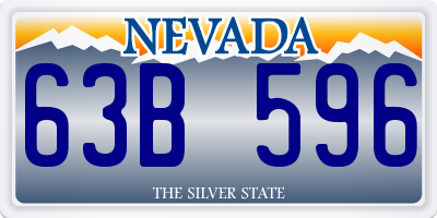 NV license plate 63B596
