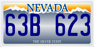 NV license plate 63B623