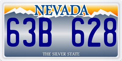 NV license plate 63B628