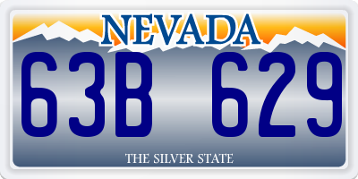 NV license plate 63B629