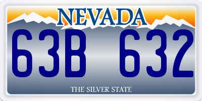 NV license plate 63B632