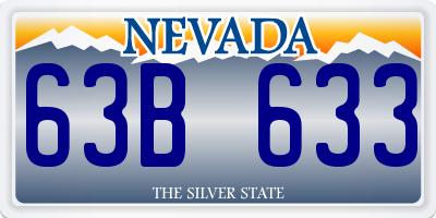 NV license plate 63B633