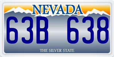 NV license plate 63B638