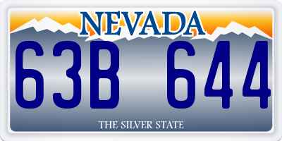 NV license plate 63B644