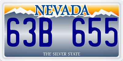 NV license plate 63B655