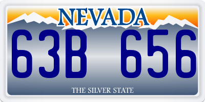 NV license plate 63B656