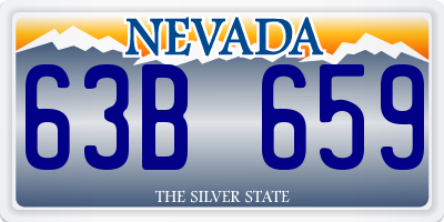 NV license plate 63B659