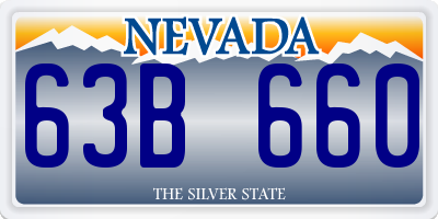 NV license plate 63B660