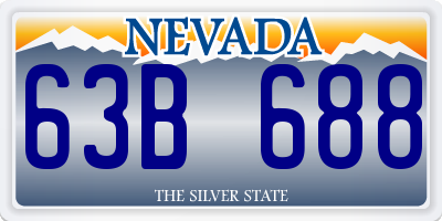 NV license plate 63B688