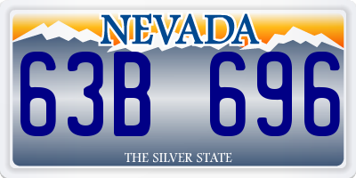 NV license plate 63B696