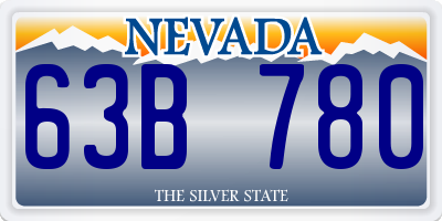 NV license plate 63B780