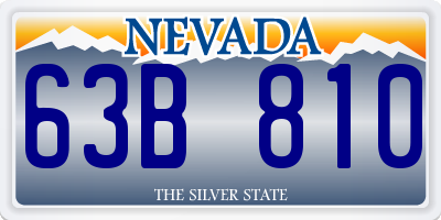 NV license plate 63B810