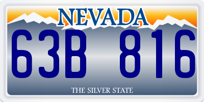 NV license plate 63B816