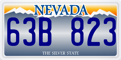 NV license plate 63B823