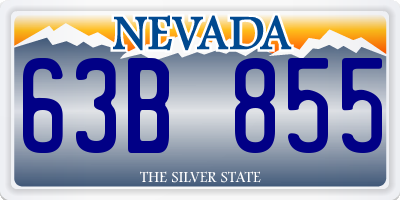 NV license plate 63B855