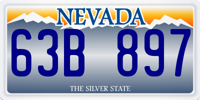 NV license plate 63B897