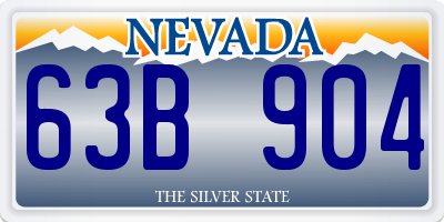 NV license plate 63B904