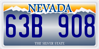 NV license plate 63B908