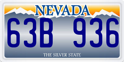 NV license plate 63B936