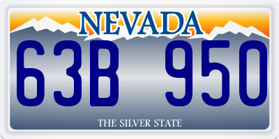 NV license plate 63B950