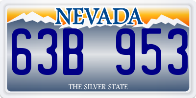 NV license plate 63B953
