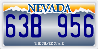 NV license plate 63B956