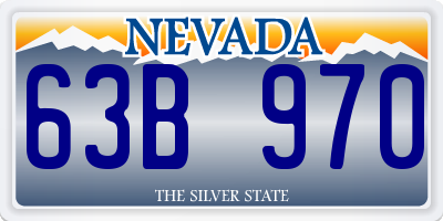 NV license plate 63B970