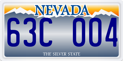 NV license plate 63C004