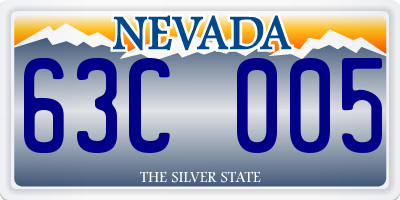 NV license plate 63C005