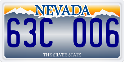 NV license plate 63C006