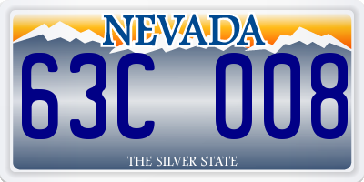 NV license plate 63C008