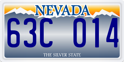 NV license plate 63C014