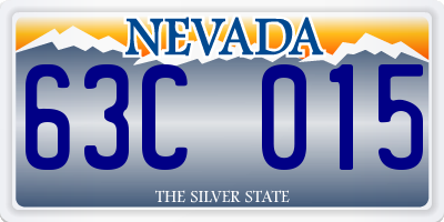 NV license plate 63C015