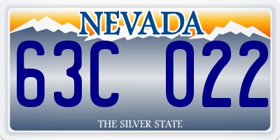 NV license plate 63C022