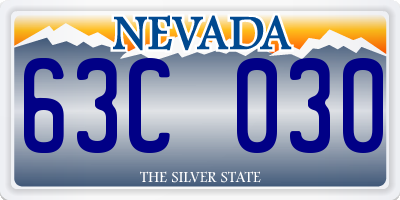 NV license plate 63C030