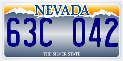 NV license plate 63C042