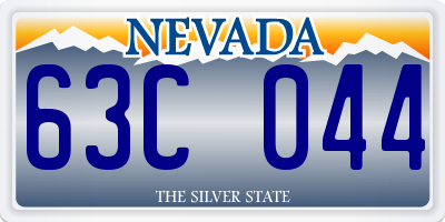 NV license plate 63C044