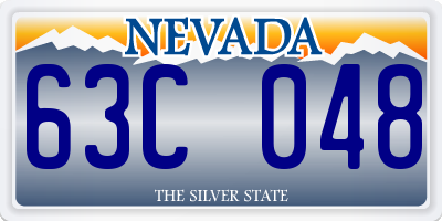 NV license plate 63C048