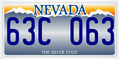 NV license plate 63C063