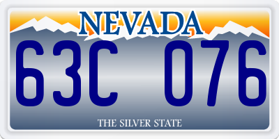 NV license plate 63C076